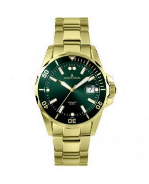 Men Classic Diver Automatic Watch JACQUES LEMANS 1-2089J Green Dial 42mm