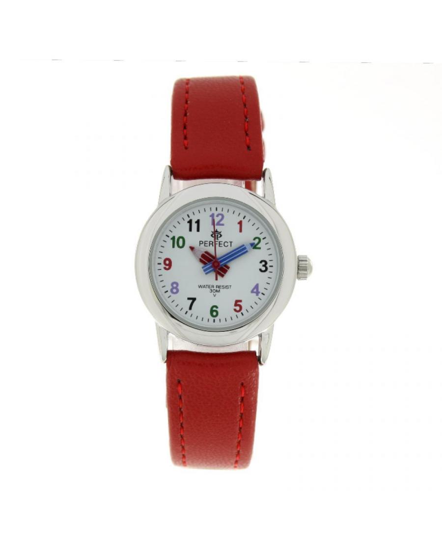Zegarki dziecięce L641-S404 klasyczny PERFECT kwarcowy Biały Dial
