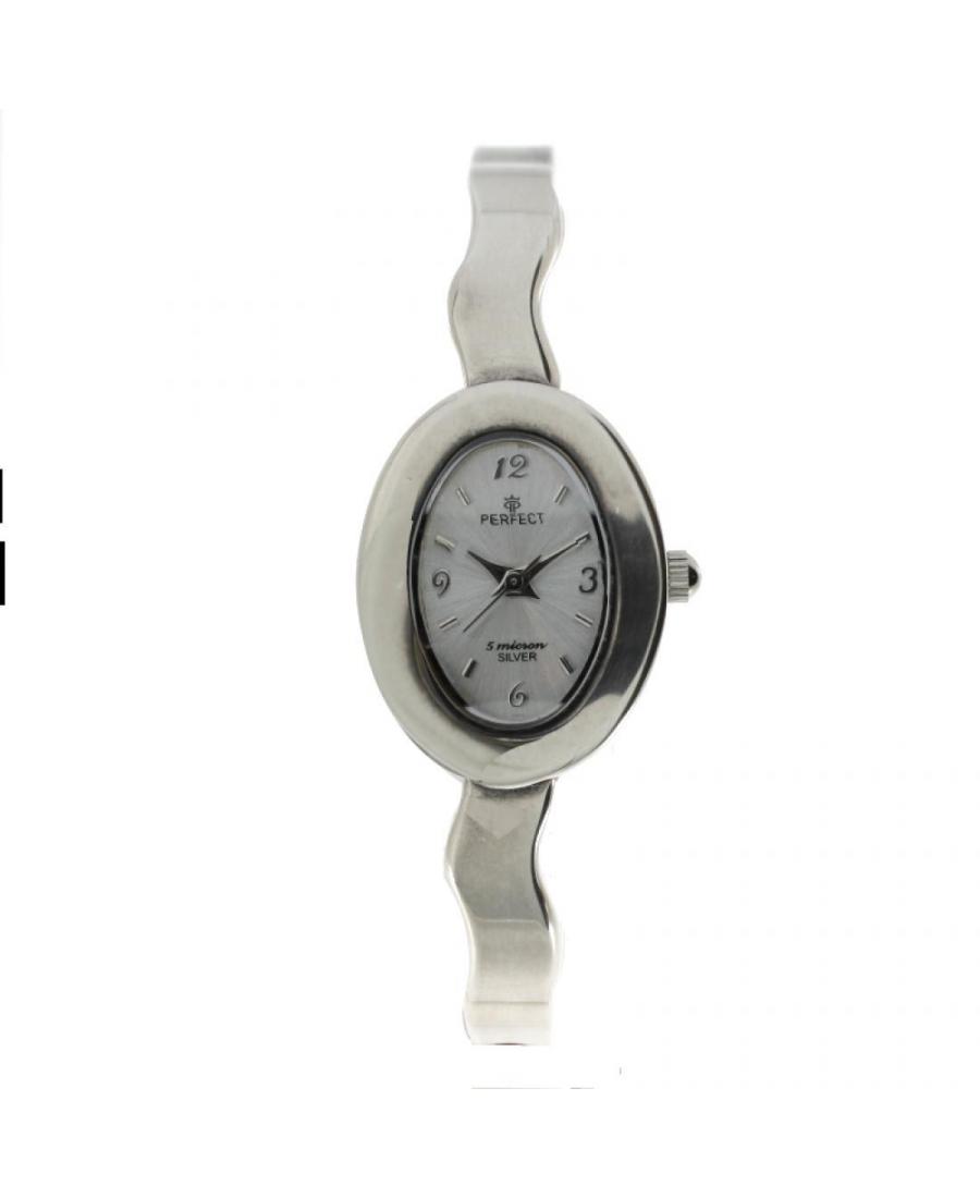 Women Fashion Classic Quartz Analog Watch PERFECT PRF-K09-121 Silver Dial 41mm