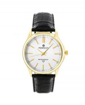 Mężczyźni klasyczny kwarcowy analogowe Zegarek PERFECT A4024-IPG-002 Biały Dial 37mm