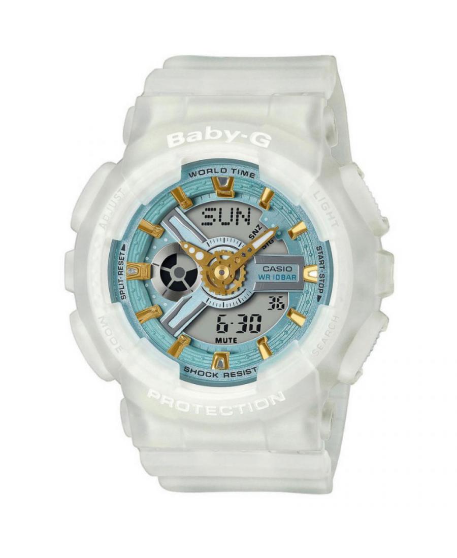 Women Sports Functional Japan Quartz Digital Watch Timer CASIO BA-110SC-7AER Blue Dial 43mm