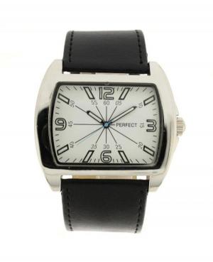 Men Fashion Classic Quartz Analog Watch PERFECT PRF-K05-021 White Dial 35mm