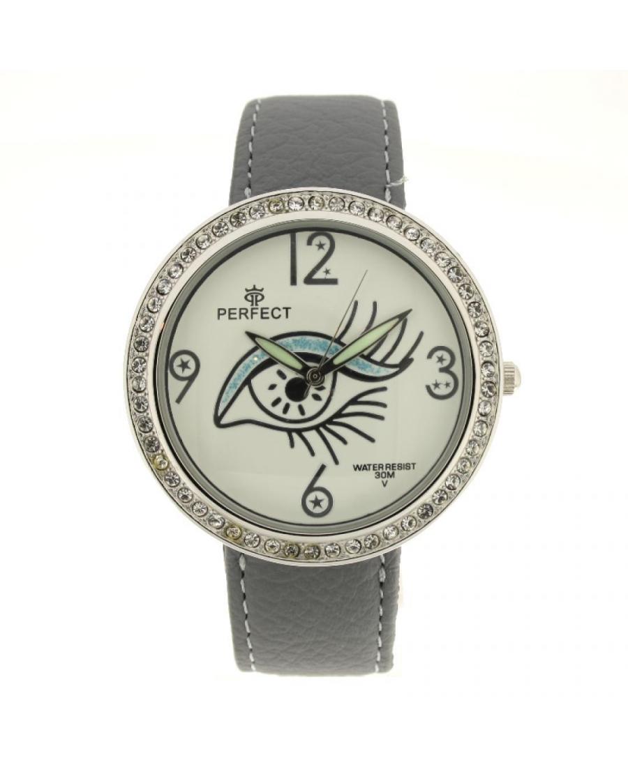 Kobiety Moda klasyczny kwarcowy analogowe Zegarek PERFECT PRF-K05-028 Biały Dial 43mm