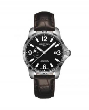 Men Classic Functional Swiss Quartz Analog Watch Chronograph CERTINA C034.455.16.050.00 Black Dial 41mm