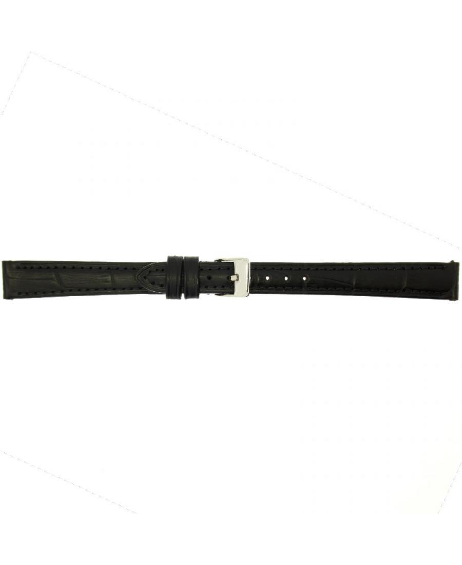 Watch Strap CONDOR Semi-padded Aligator Grain 613R.01.12.W Skóra czarny Skórzany Czarny 12 mm