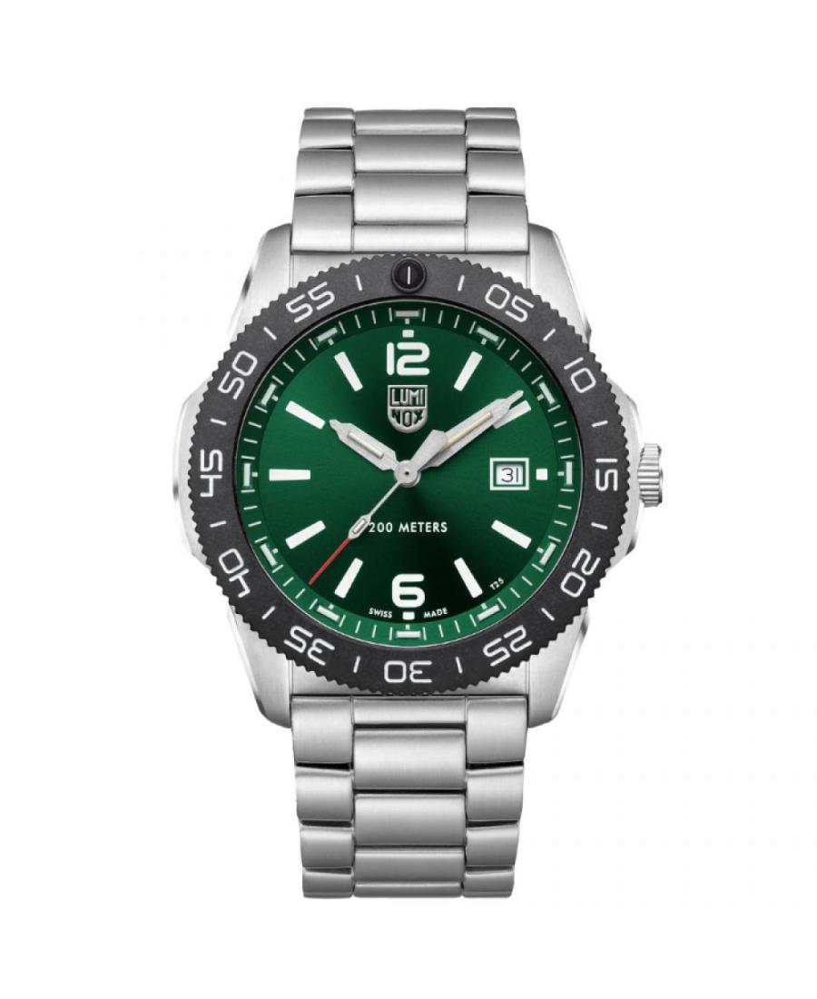 Мужские Diver Швейцарские Кварцевый Аналоговый Часы LUMINOX XS.3137 Зелёный Dial 44mm