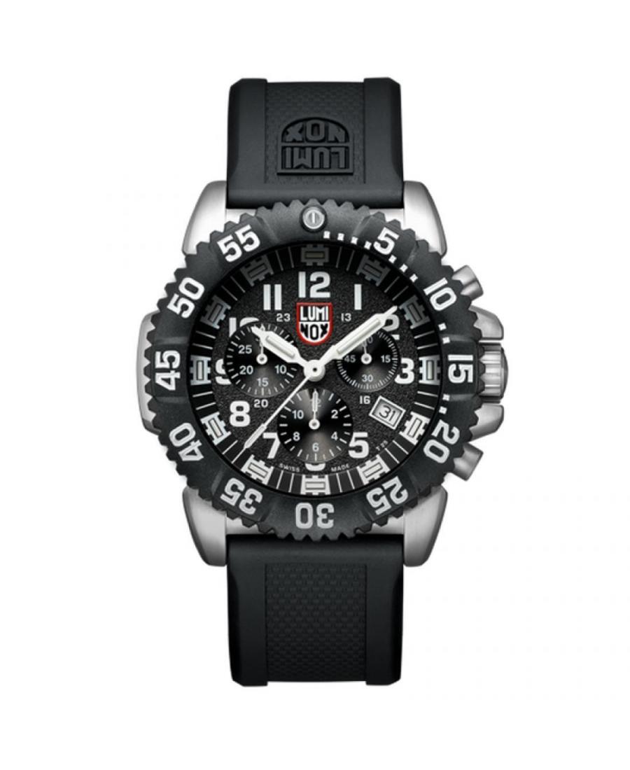 Mężczyźni Diver Szwajcar kwarcowy analogowe Zegarek Chronograf LUMINOX XS.3181.F Czarny Dial 44mm
