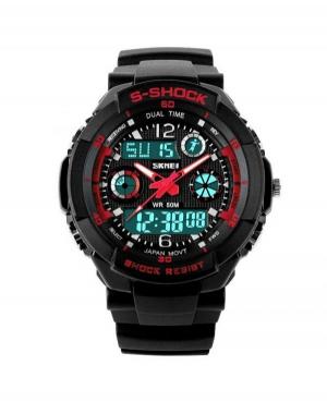 Women Sports Quartz Digital Watch Alarm SKMEI 1060 kids RED Black Dial 45mm