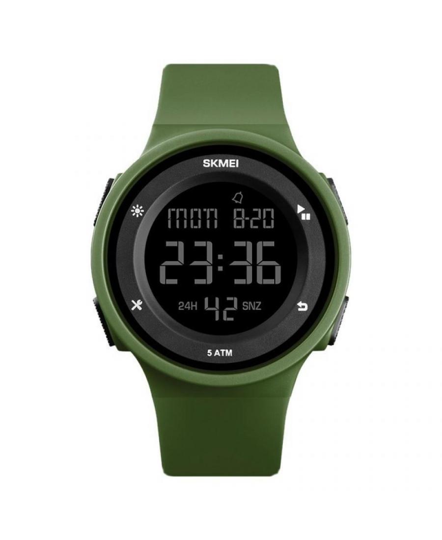 Men Sports Quartz Digital Watch Alarm SKMEI 1445AG Black Dial 42mm