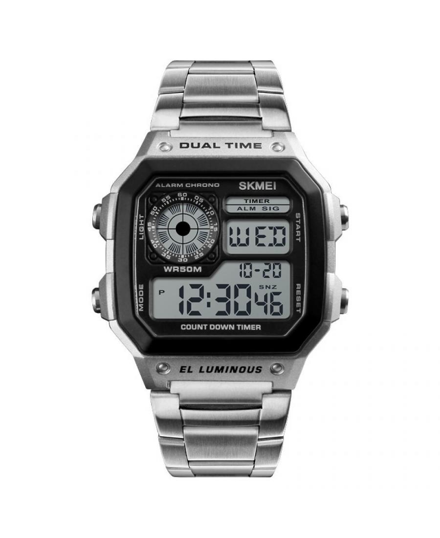 Mężczyźni sportowy Funkcjonalny kwarcowy cyfrowe Zegarek Budzik SKMEI 1335SI Czarny Dial 43mm