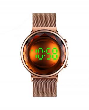 Women Fashion Functional Quartz Digital Watch SKMEI 1640RGBN Golden Dial 41mm