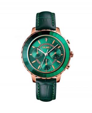 Women Fashion Quartz Analog Watch Chronograph SKMEI 1704GN Green Dial 39mm