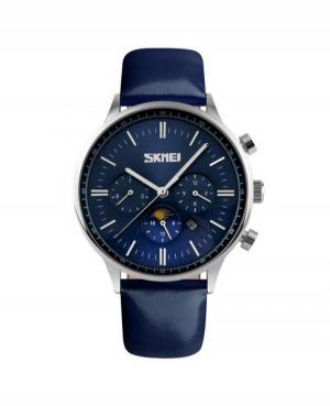 Men Fashion Quartz Analog Watch Chronograph SKMEI 9117SIBU Blue Dial 41mm