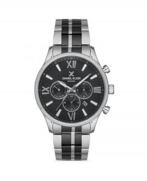 Men Classic Quartz Analog Watch Chronograph DANIEL KLEIN DK.1.12806-2 Black Dial 44mm