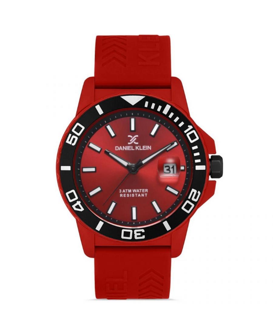 Mężczyźni sportowy kwarcowy analogowe Zegarek DANIEL KLEIN DK.1.12869-4 Czerwony Dial 44mm