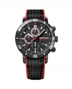 Men Swiss Sports Quartz Watch Wenger 01.1843.109 Black Dial
