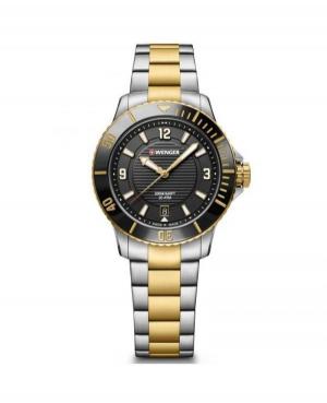 Women Classic Sports Diver Swiss Quartz Analog Watch WENGER 01.0621.113 Black Dial 35mm