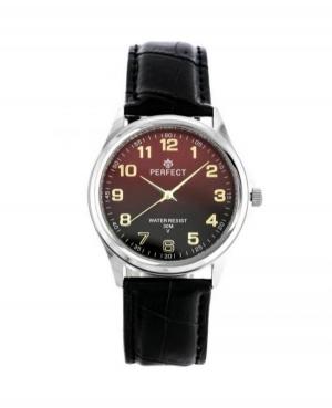 Mężczyźni klasyczny kwarcowy analogowe Zegarek PERFECT C425-S103 Burgundia Dial 38mm