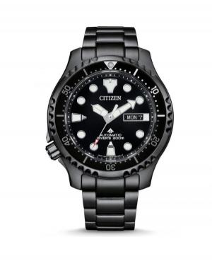 Mężczyźni Diver Japonia automatyczny analogowe Zegarek CITIZEN NY0145-86EE Czarny Dial 44mm
