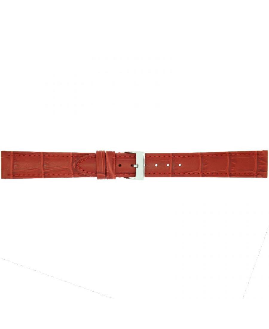 Watch Strap CONDOR Semi-padded Aligator Grain 613R.06.16.W Red 16 mm