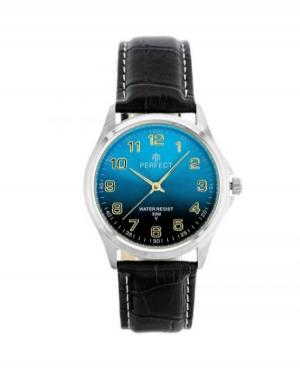 Mężczyźni klasyczny kwarcowy analogowe Zegarek PERFECT C425-S102 Niebieska Dial 38mm