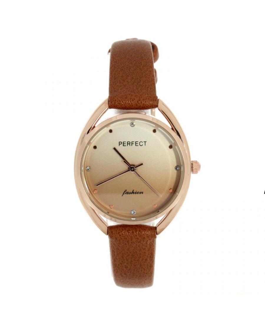 Women Fashion Classic Quartz Watch Perfect E339-R002 Brown Dial