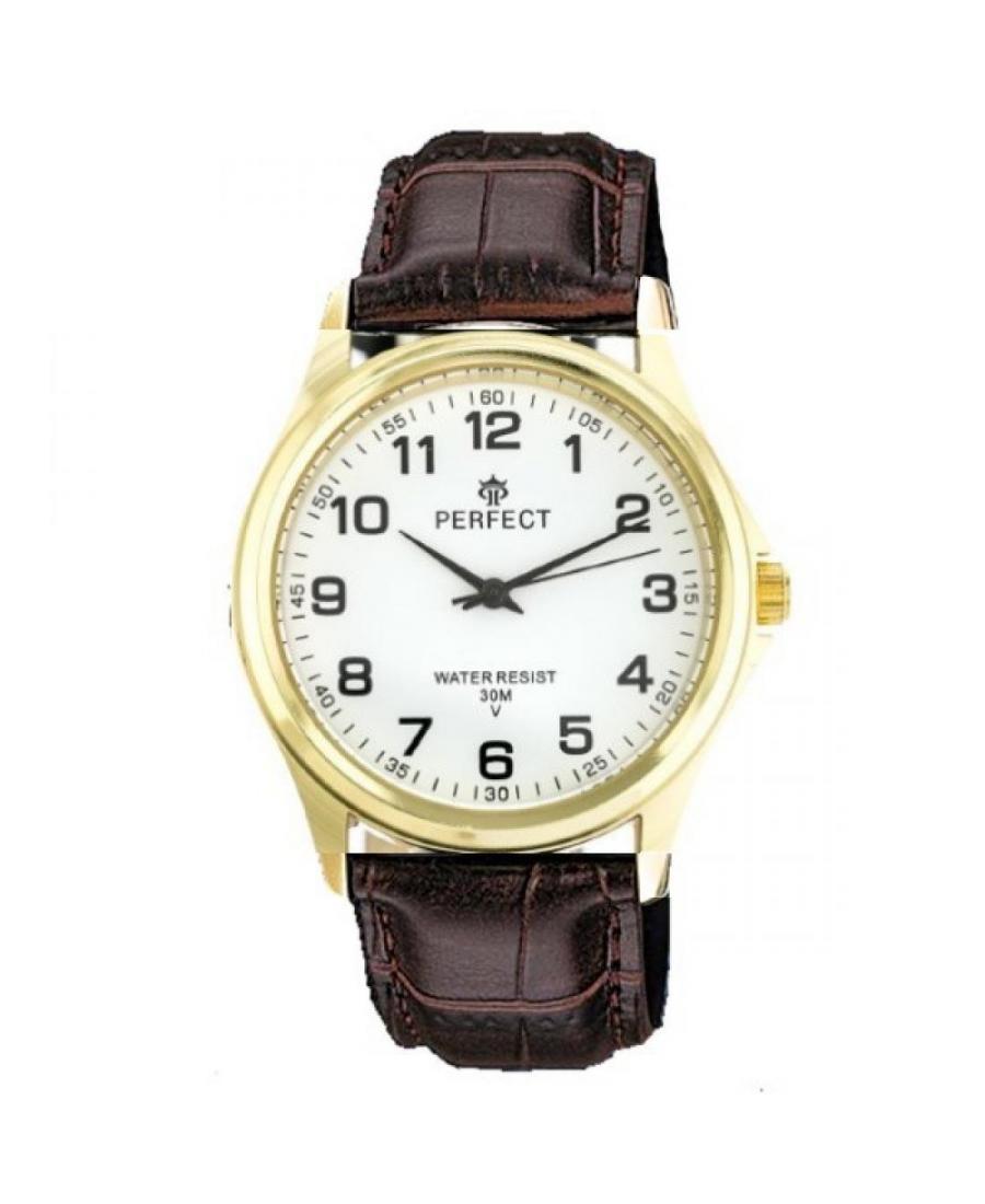 Mężczyźni klasyczny kwarcowy analogowe Zegarek PERFECT C425-G401 Czarny Dial 38mm