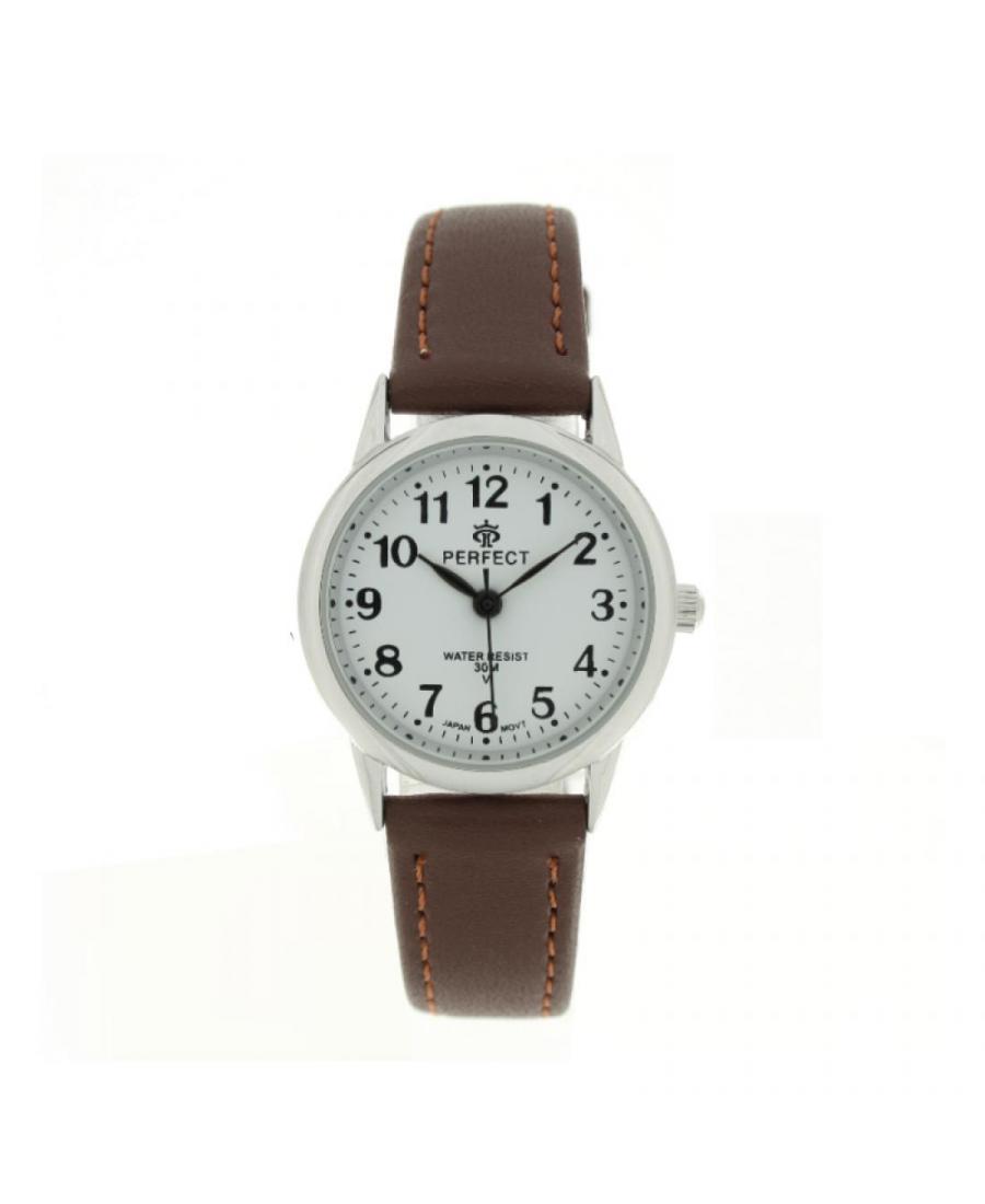 Kobiety klasyczny kwarcowy analogowe Zegarek PERFECT PRF-K16-213 Biały Dial 27mm