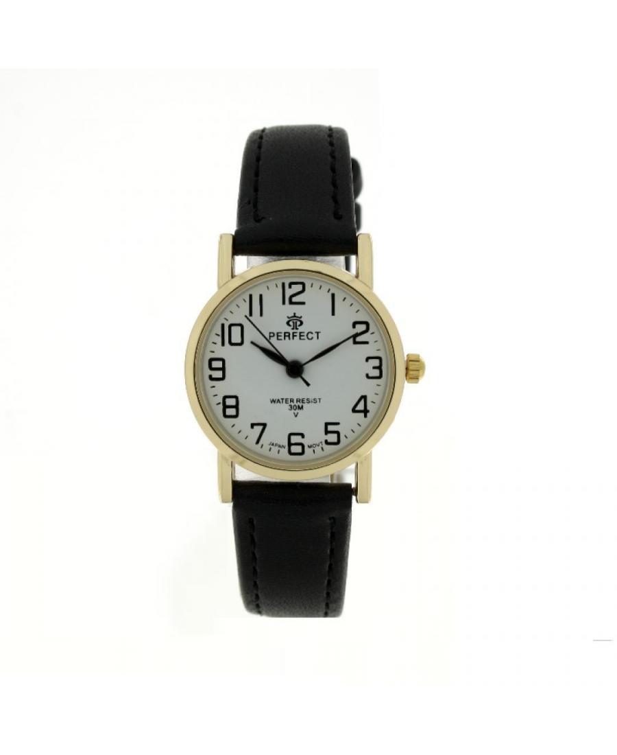 Kobiety klasyczny kwarcowy analogowe Zegarek PERFECT PRF-K16-210 Biały Dial 25.5mm