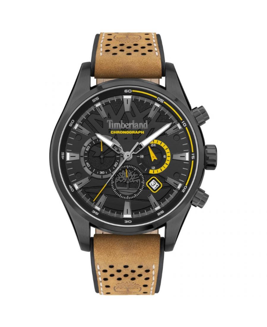 Men Sports Functional Quartz Analog Watch Chronograph TIMBERLAND TDWGC2102401 Black Dial 46mm
