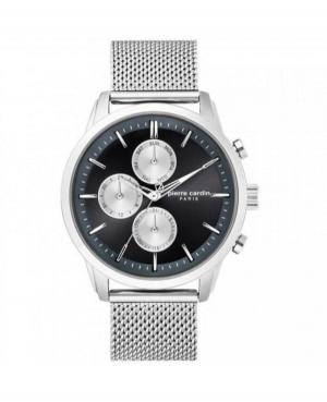 Men Classic Quartz Analog Watch Chronograph PIERRE CARDIN A.PC902741F01 Silver Dial 44mm