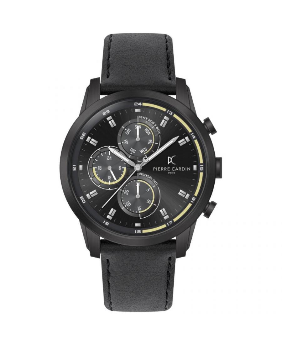 Men Classic Functional Quartz Watch Pierre Cardin CCP.5007 Black Dial