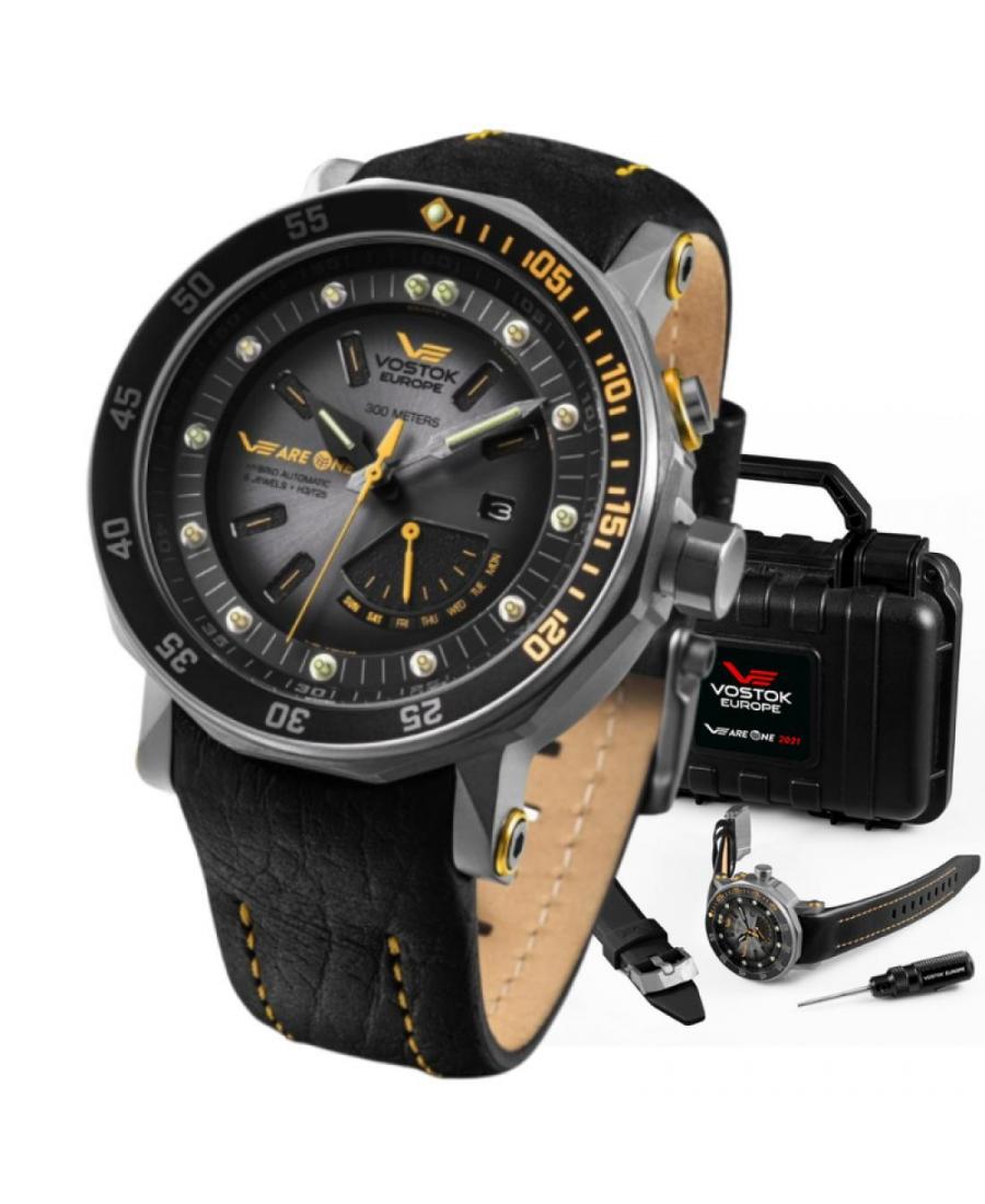 Mężczyźni sportowy Funkcjonalny Diver Luxury automatyczny analogowe Zegarek VOSTOK EUROPE PX84-620H449 Czarny Dial 49mm