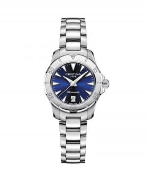 Women Classic Diver Swiss Quartz Analog Watch Chronograph CERTINA C032.951.11.041.00 Blue Dial 29mm
