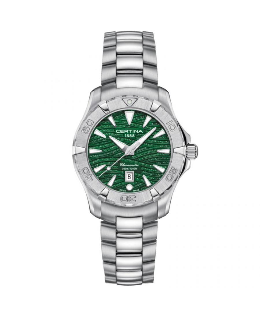 Women Swiss Classic Quartz Watch Certina C032.251.11.091.09 Green Dial