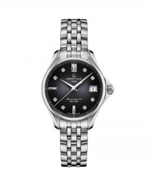 Women Classic Diver Luxury Swiss Automatic Analog Watch CERTINA C032.207.11.056.00 Black Dial 34.5mm