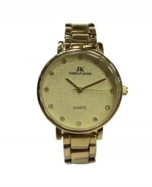 Kobiety Moda klasyczny kwarcowy analogowe Zegarek JORDAN KERR C3077ALX/IPG/GD Żółty Dial 34mm