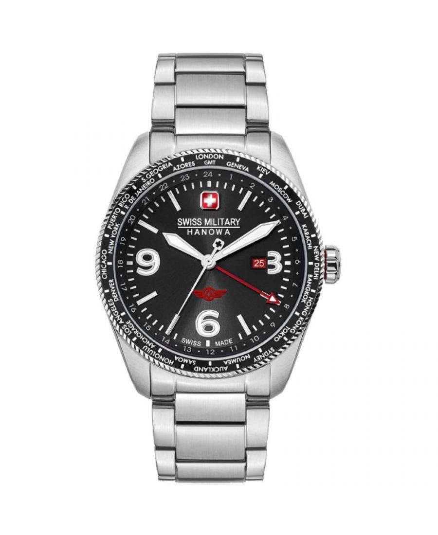 Men Swiss Quartz Watch Swiss Military Hanowa SMWGH2100904 Black Dial