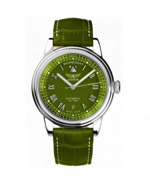 Men Classic Luxury Swiss Automatic Watch AVIATOR V.3.35.0.278.4 Chaki Dial 41mm