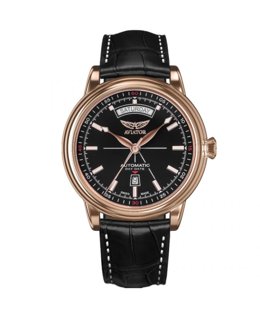 Men Swiss Classic Automatic Watch AVIATOR V.3.20.2.146.4 Black Dial