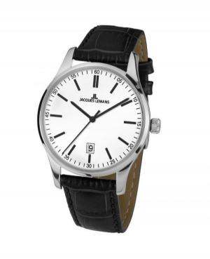 Mężczyźni klasyczny kwarcowy analogowe Zegarek JACQUES LEMANS 1-2026B Biały Dial 40mm