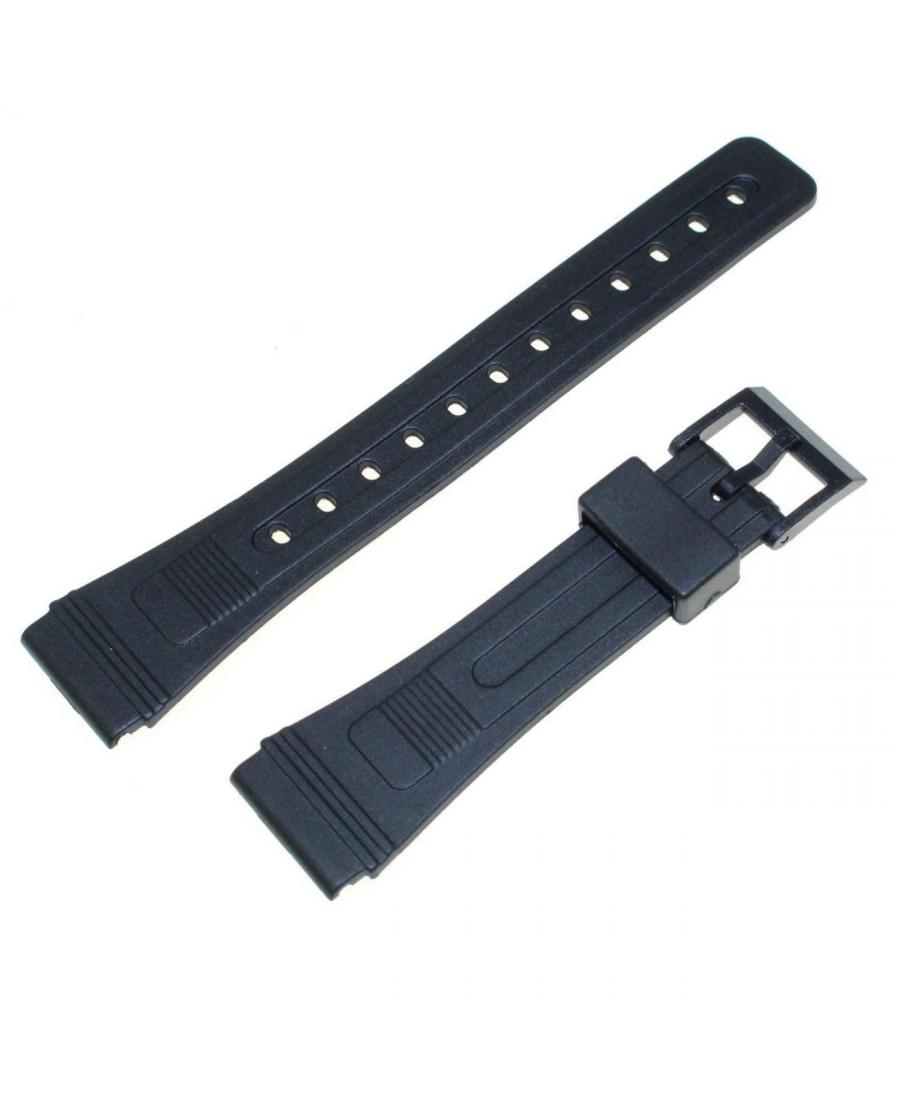 Ремешок для часов Diloy 254H5 Tinka Casio Пластик / Резина Чёрный 22 мм