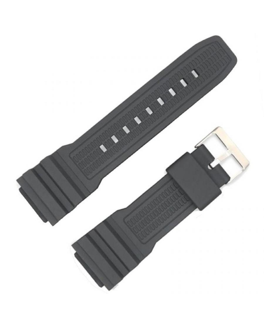 Watch Strap Diloy W2532 to fit Casio Plastic / Rubber czarny Tworzywo sztuczne/guma Czarny 22 mm