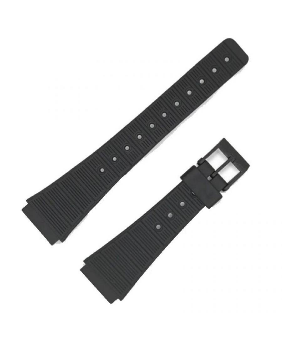 Ремешок для часов Diloy 146R1 Tinka Casio Пластик / Резина Чёрный 23 мм