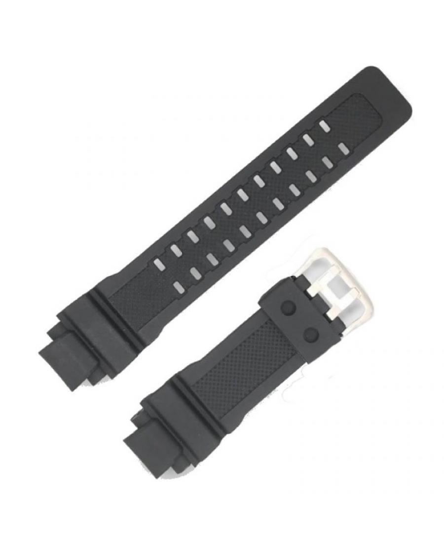 Watch Strap Diloy W1232 to fit Casio Plastic / Rubber czarny Tworzywo sztuczne/guma Czarny 27 mm