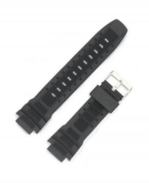 Watch Strap Diloy W2132 to fit Casio Plastic / Rubber czarny Tworzywo sztuczne/guma Czarny 26 mm