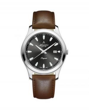 Men Classic Swiss Quartz Analog Watch ATLANTIC 60330.41.69 Black Dial 42mm
