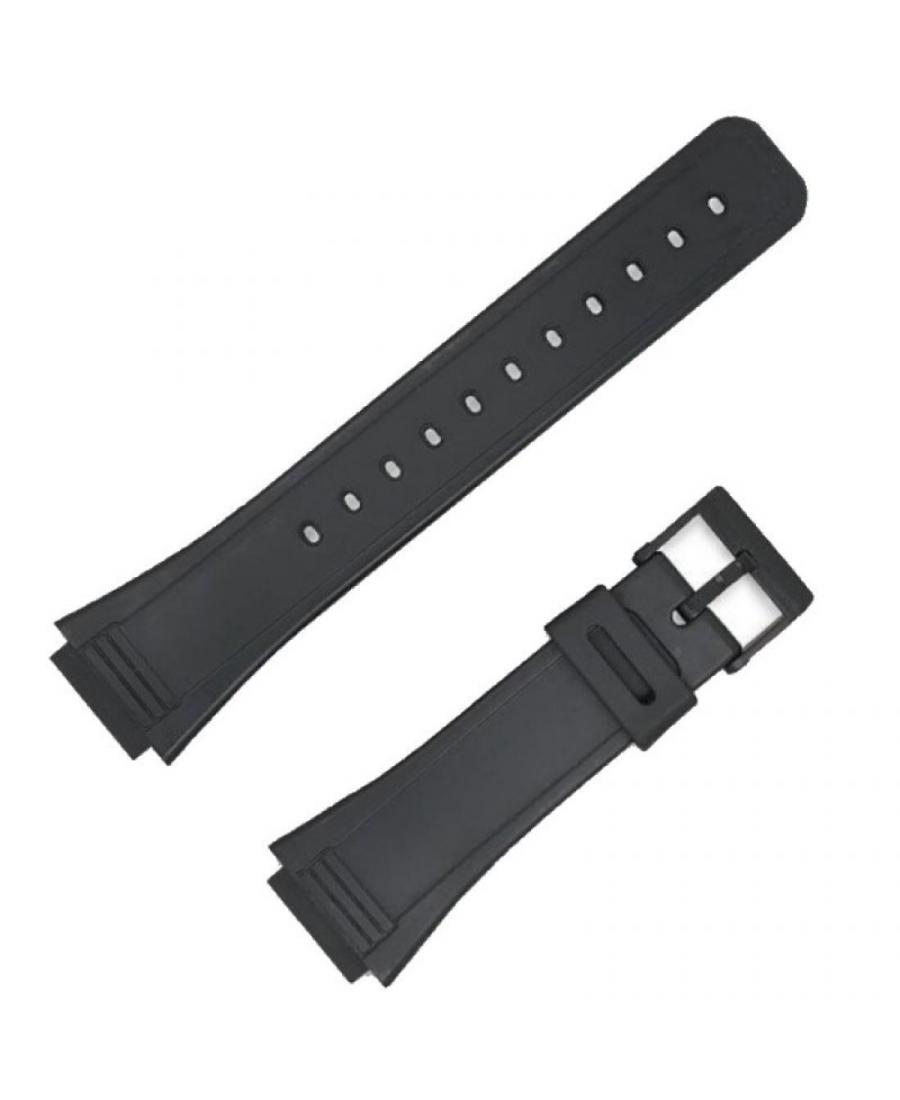 Watch Strap Diloy 399DP4 to fit Casio Plastic / Rubber czarny Tworzywo sztuczne/guma Czarny 24 mm