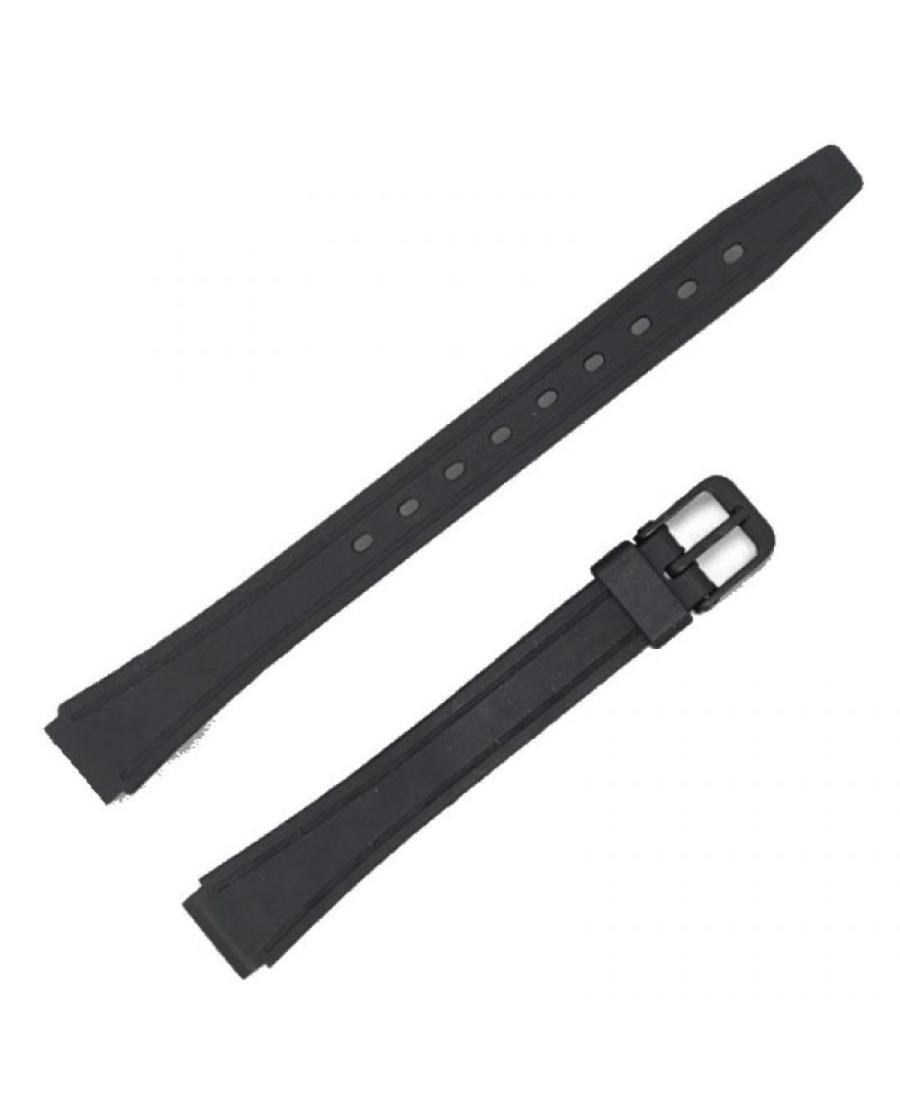 Watch Strap Q&Q STAP to fit Casio Plastic / Rubber czarny Tworzywo sztuczne/guma Czarny 14 mm