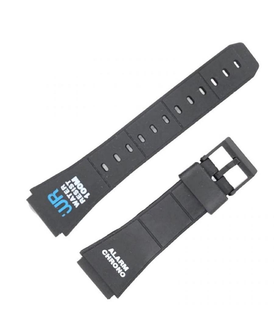 Watch Strap Diloy 238P3D1Z to fit Casio Plastic / Rubber czarny Tworzywo sztuczne/guma Czarny 24 mm